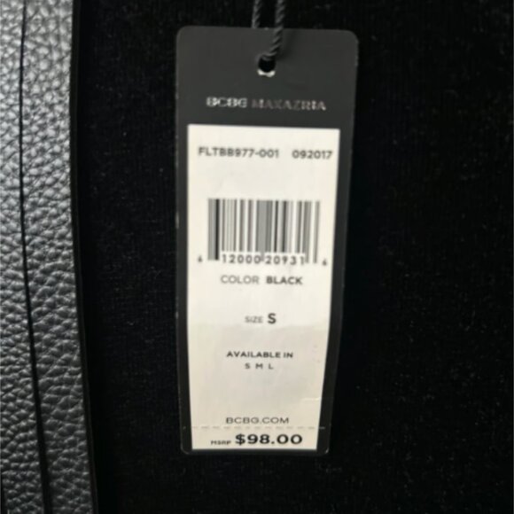 NEW with Tags Festival BCBG MaxAzria Black Fringe Belt S $98 - Picture 4 of 10